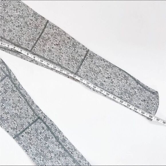 Gymshark Gray Fleur Marled Textured Full Ankle Length High Waist Leggings Sz S - Picture 7 of 9